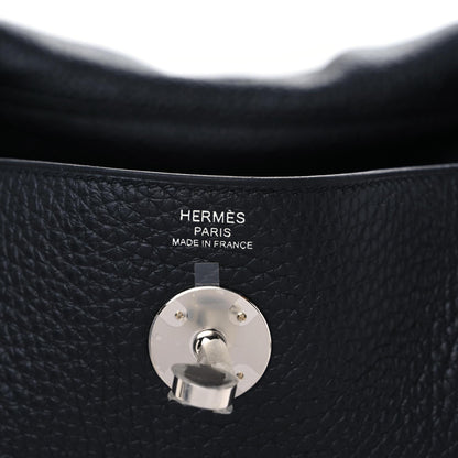 Hermes Taurillon Clemence Lindy 26 Black 8 of 9