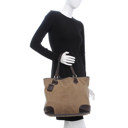 Prada Jacquard Logo Tote Corda Moro 3 of 20