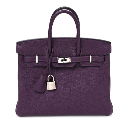 Hermes Togo Birkin 25 Cassis 1 of 10