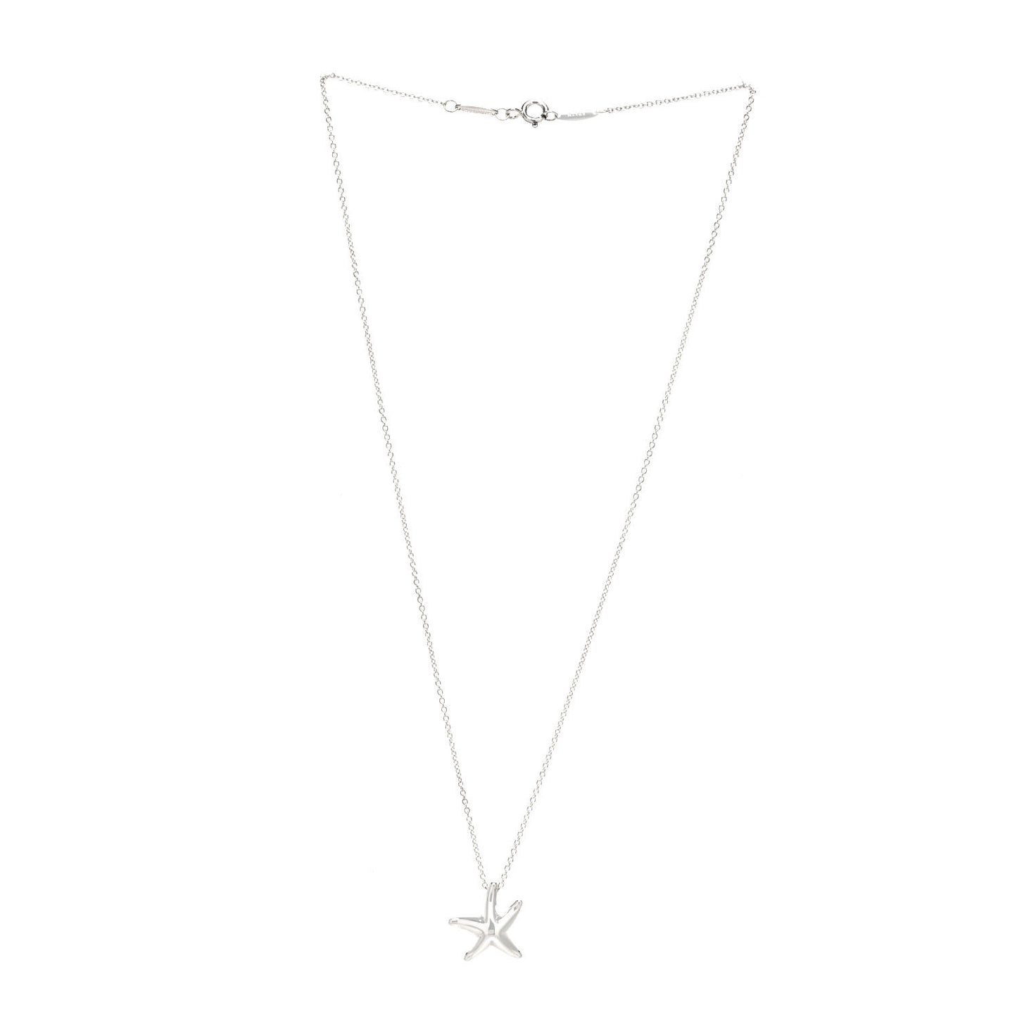 Sterling Silver 15mm Elsa Peretti Starfish Pendant Necklace
