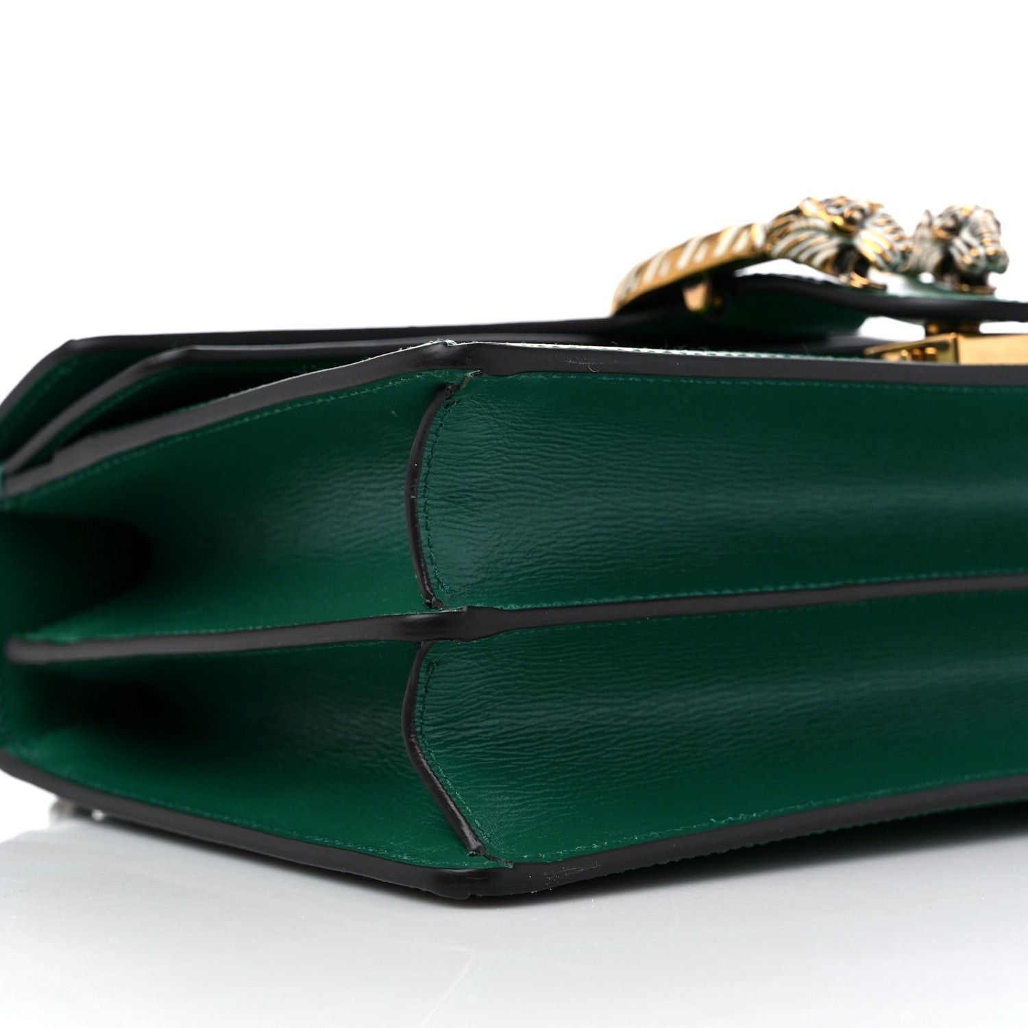 Gucci Azalea Calfskin Enamel Small Dionysus Shoulder Bag New Shamarock Emerald Off White 9 of 10