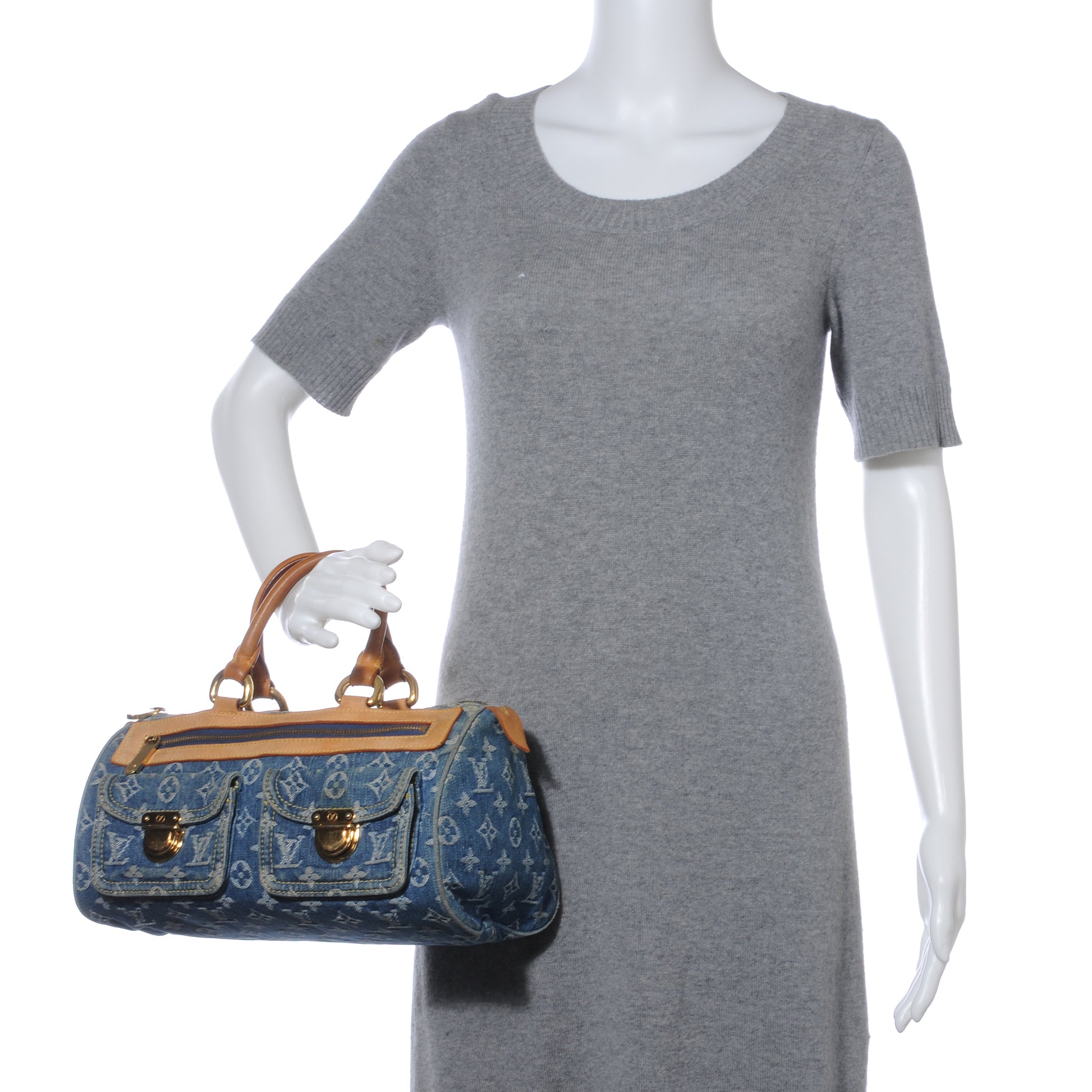 Louis Vuitton Monogram Denim Neo Speedy Blue 2 of 8