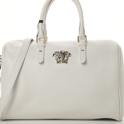 Versace Grained Calfskin Palazzo Bowler White 8 of 13