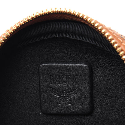 MCM Visetos Side Stud X-Mini Stark Bebe Boo Backpack Cognac 7 of 10