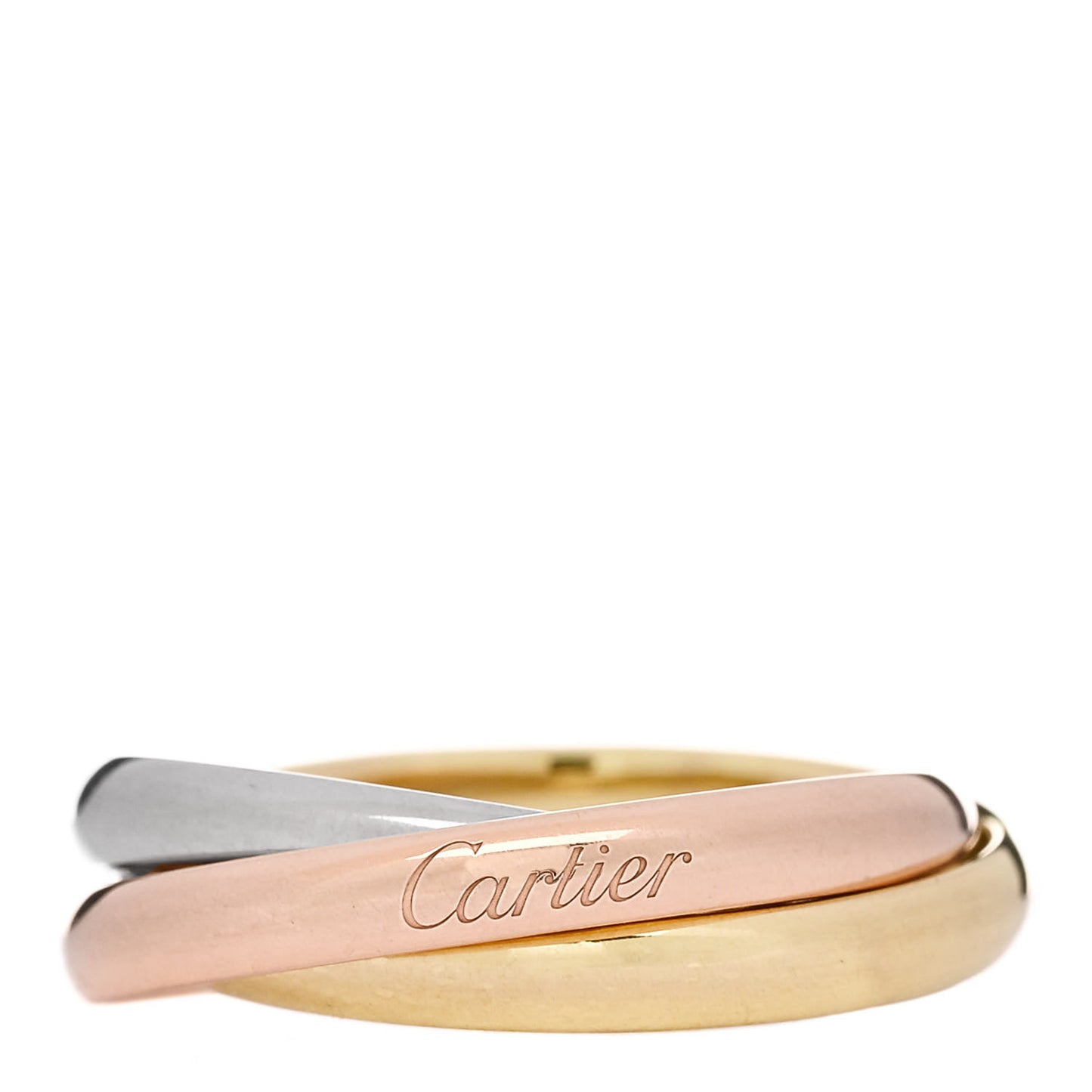 18K Pink Yellow White Gold Small Trinity Ring 51 5.75