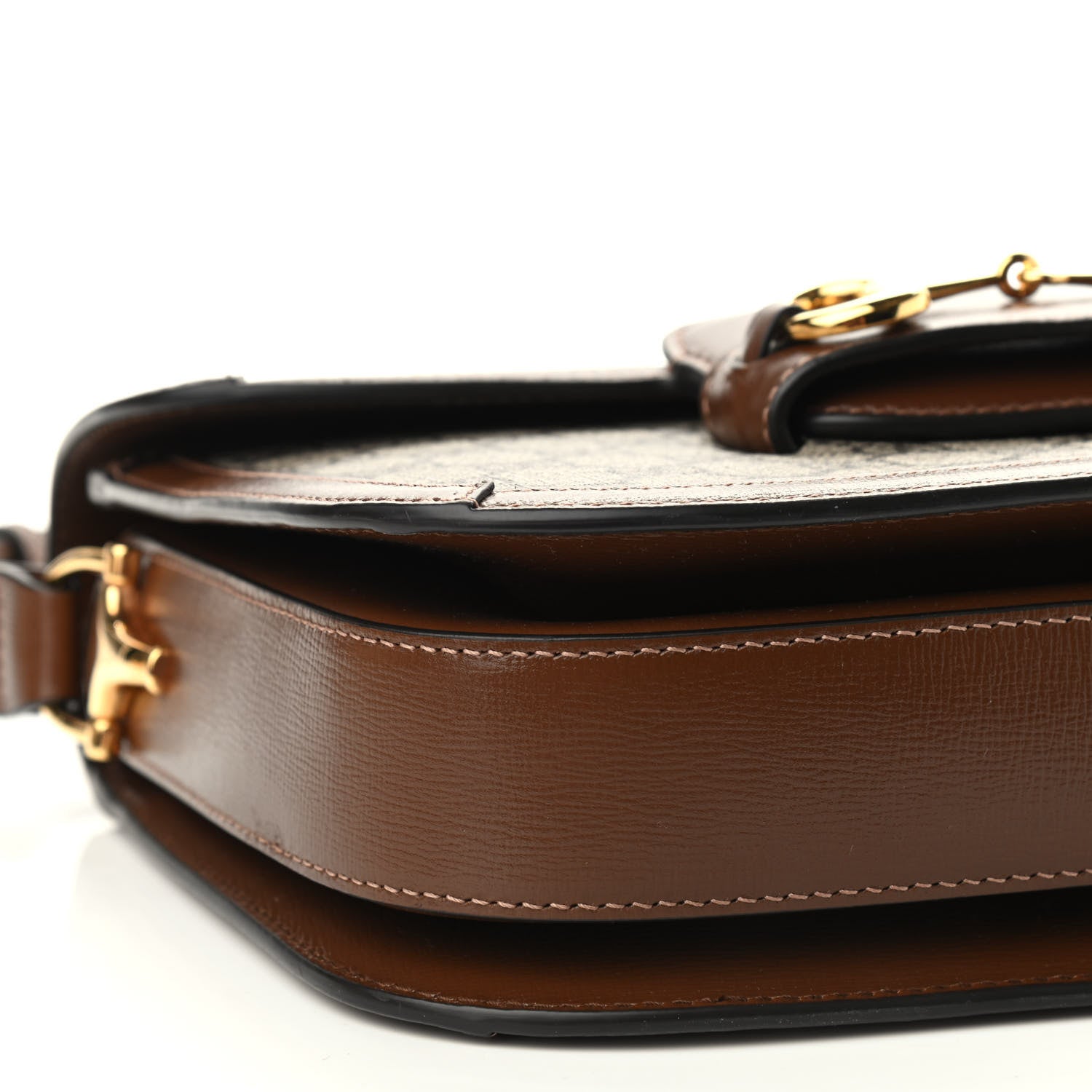 Gucci GG Supreme Monogram Horsebit 1955 Shoulder Bag Beige Brown Sugar 8 of 9