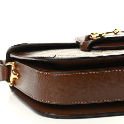 Gucci GG Supreme Monogram Horsebit 1955 Shoulder Bag Beige Brown Sugar 8 of 9