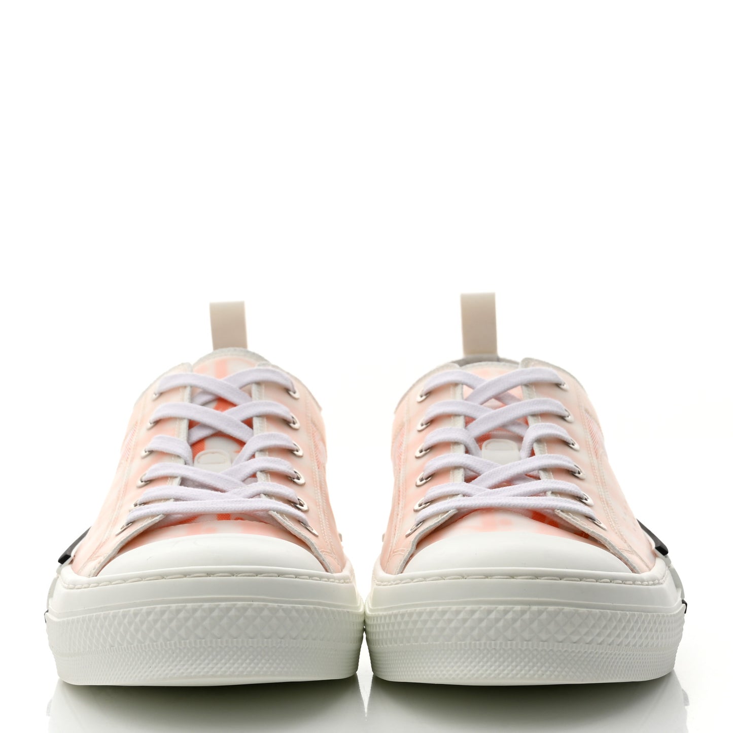 Technical Canvas Oblique Oblique Mens B23 Low Top Sneakers 43 White Orange