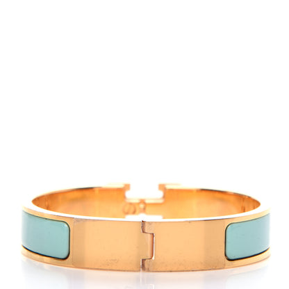 Hermes Enamel Narrow Clic Clac H Bracelet PM Vert Aqua 3 of 5