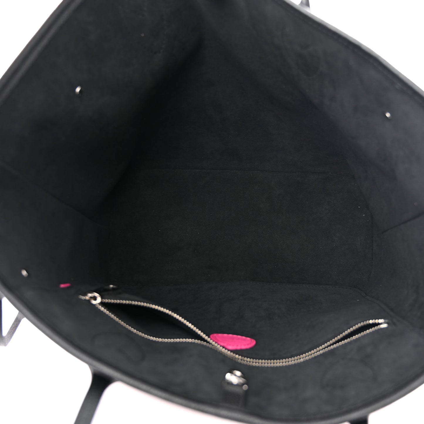 LV X YK Empreinte Infinity Dots Neverfull MM Black Fuchsia