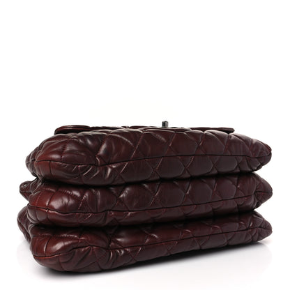 Chanel Lambskin Quilted Chanel 3 Maxi Tote Burgundy 4 of 12