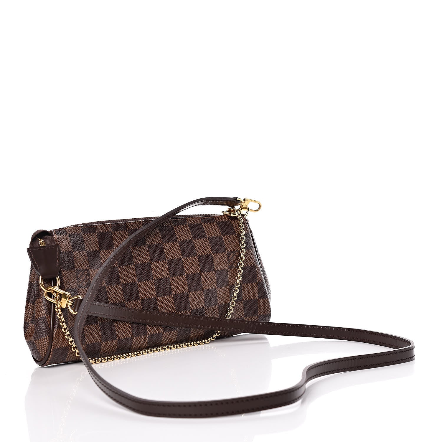 Louis Vuitton Damier Ebene Eva Clutch 3 of 8