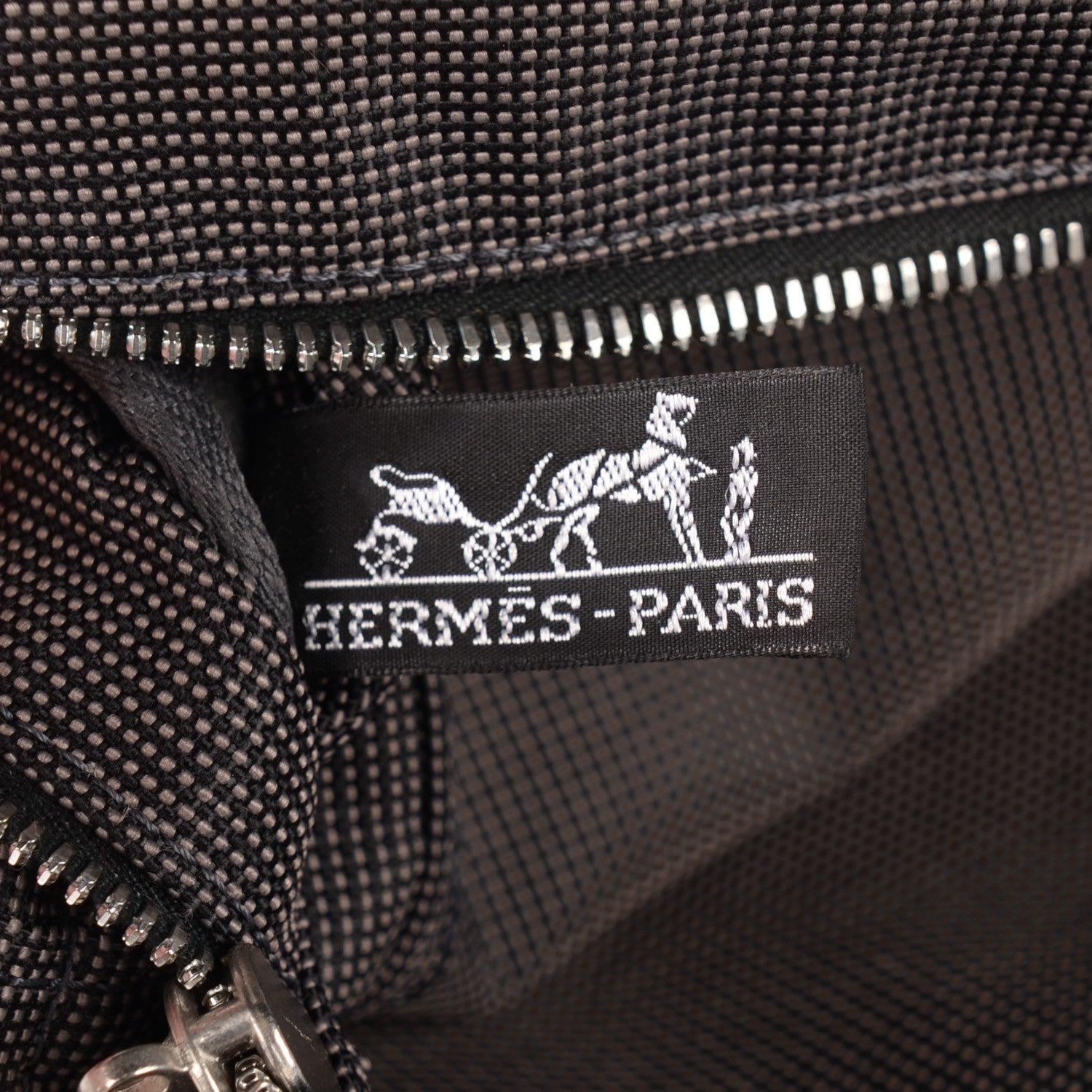 Hermes Canvas Herline MM Tote Grey 10 of 13