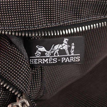 Hermes Canvas Herline MM Tote Grey 10 of 13
