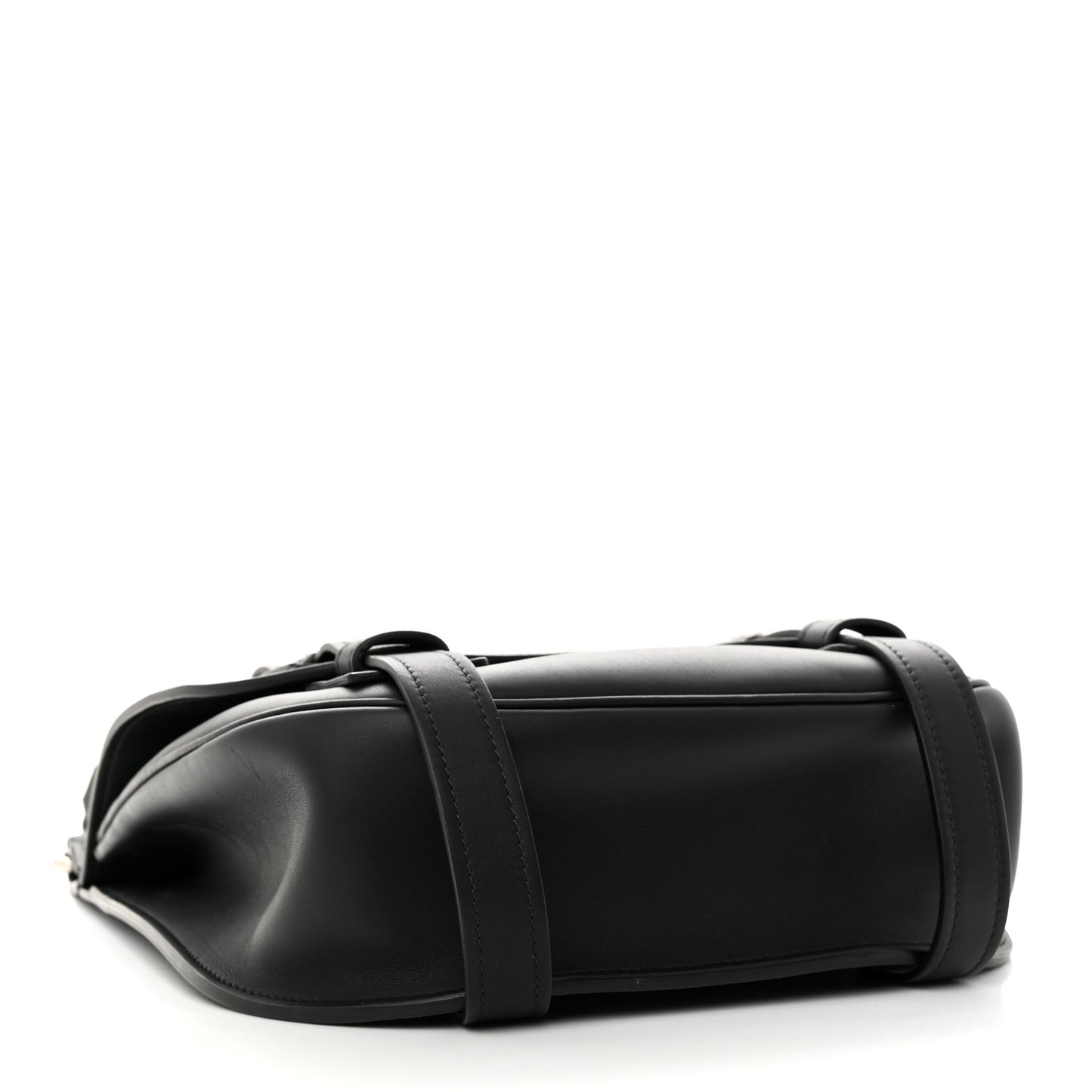 Calfskin Small Biker Chain Satchel Black