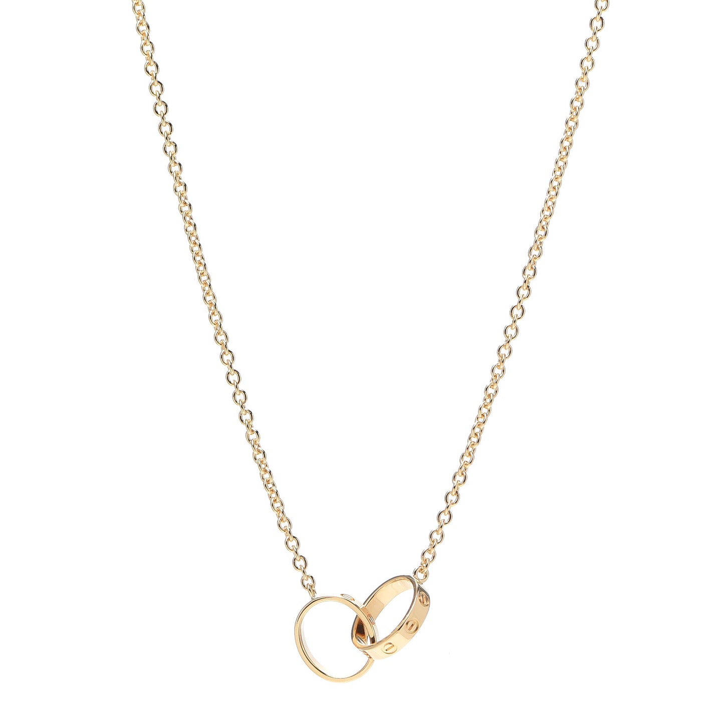 18K Yellow Gold Interlocking LOVE Necklace