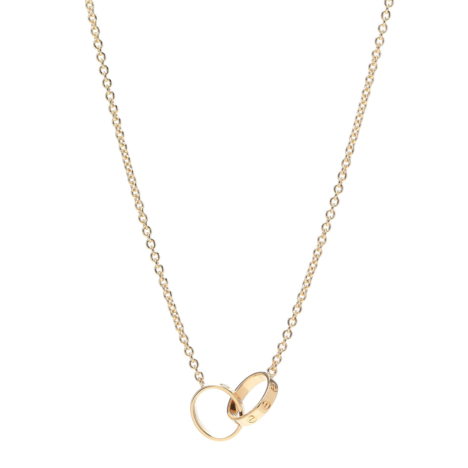 Cartier 18K Yellow Gold Interlocking LOVE Necklace 1 of 7