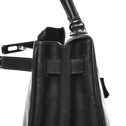Hermes Epsom Kelly Retourne 32 Black 31 of 36