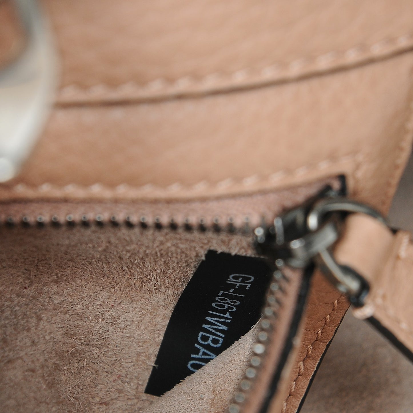 Pebbled Calfskin Mini Rockstud Rolling Tote Soft Noisette