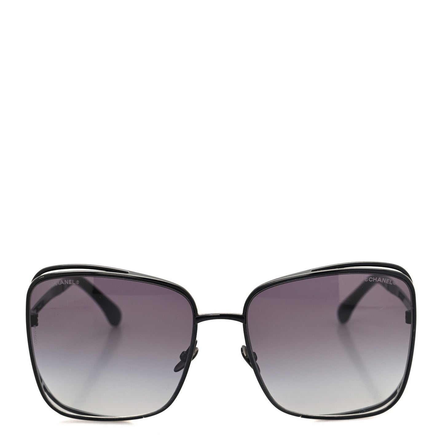 Metal Logo Square Sunglasses 71541 Black
