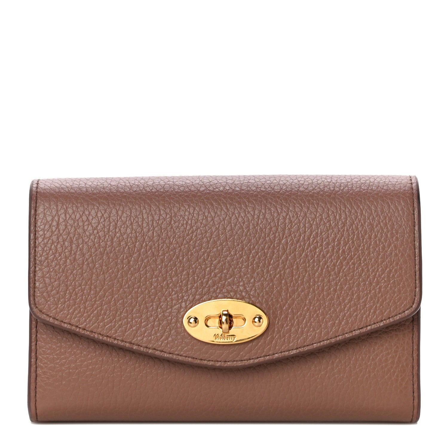 Mulberry Classic Grain Medium Darley Wallet Dark Blush 1 of 12