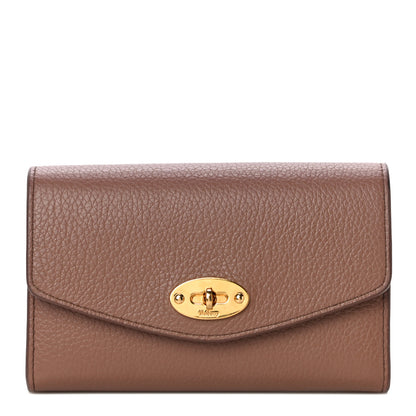 Mulberry Classic Grain Medium Darley Wallet Dark Blush 1 of 12