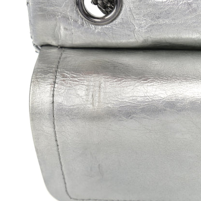 Chanel Metallic Aged Calfskin Quilted 2.55 Reissue 226 Flap Silver 9 of 15