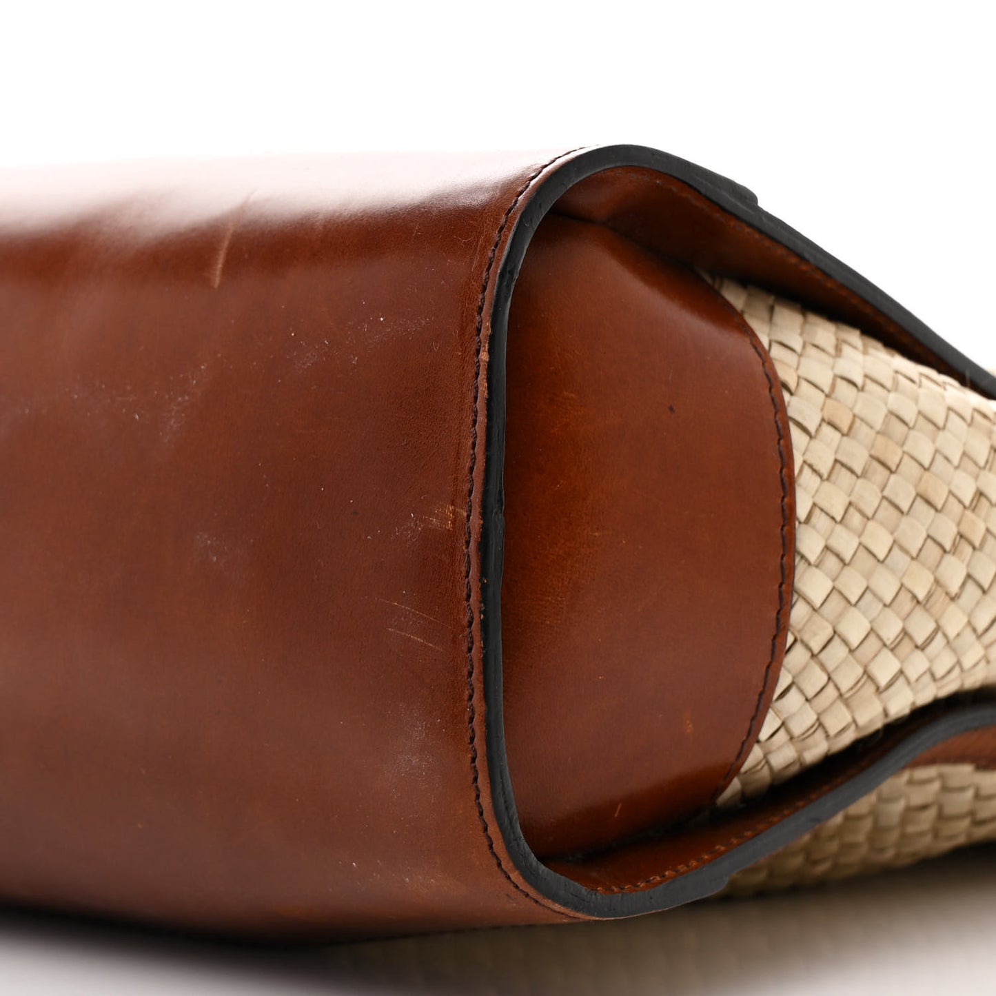 Prorsum Buffalo Raffia Tote Dark Tan