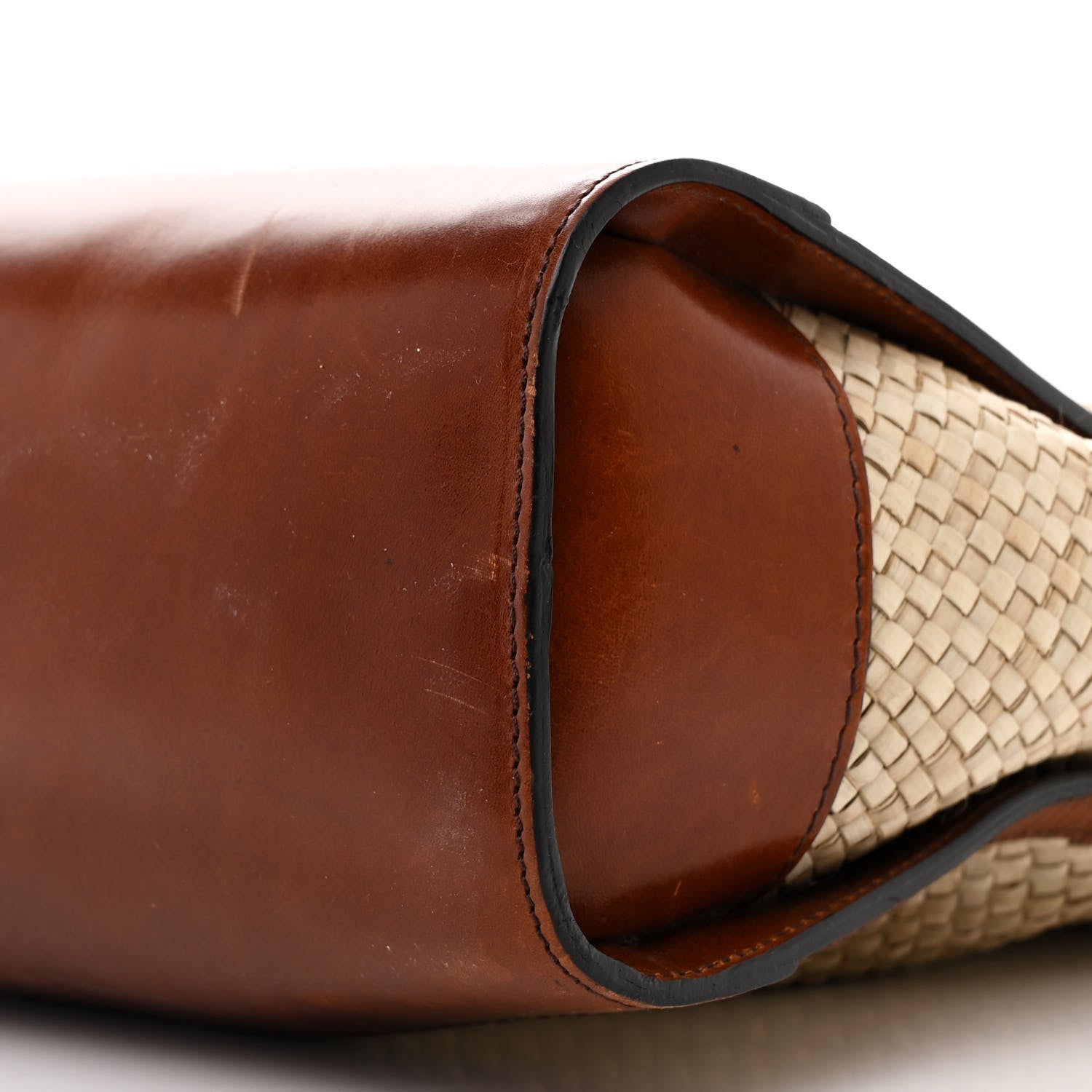 Burberry Prorsum Buffalo Raffia Tote Dark Tan 11 of 15