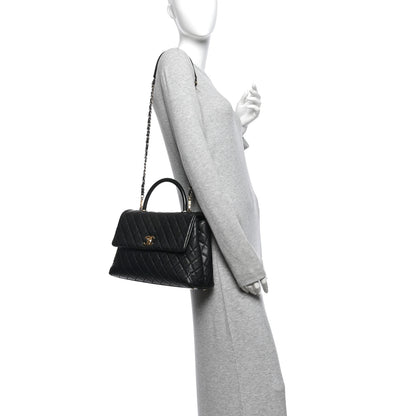 Chanel Caviar Quilted Medium Coco Handle Flap Black 2 of 10