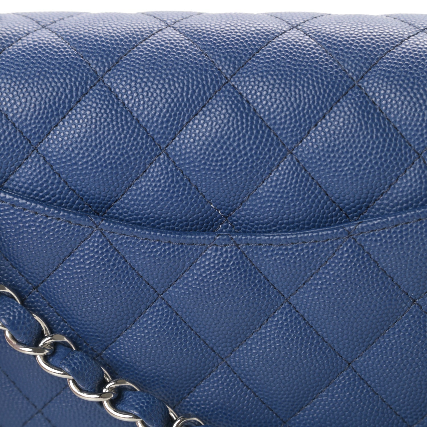 Chanel Caviar Quilted Mini Rectangular Flap Blue 12 of 13