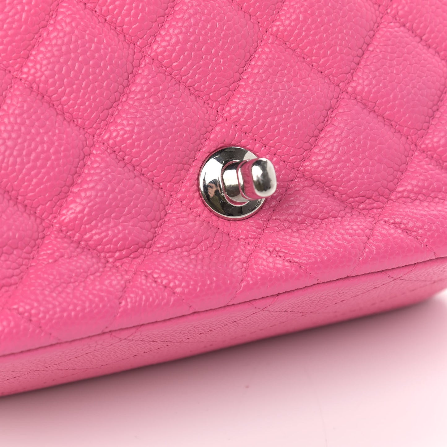 Caviar Quilted Mini Square Flap Pink