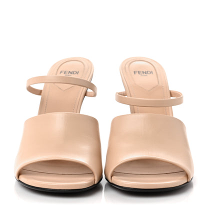 Fendi Calfskin Fendi First 95mm Slide Sandals 38 Poudre 2 of 10