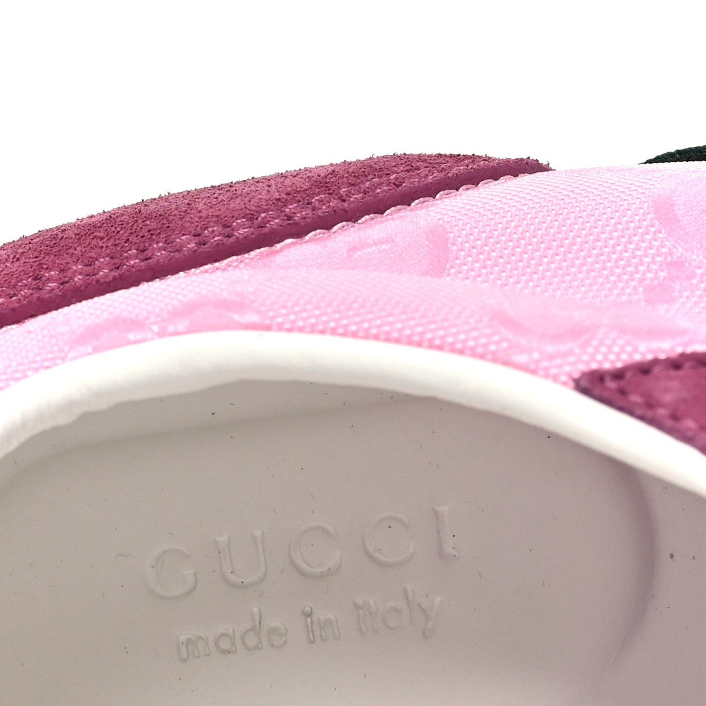 GG Suede Monogram Web Re-Motion Sneakers 39 Dark Pink