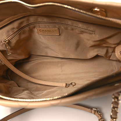 Chanel Caviar Quilted Rolled Up Tote Beige 5 of 10