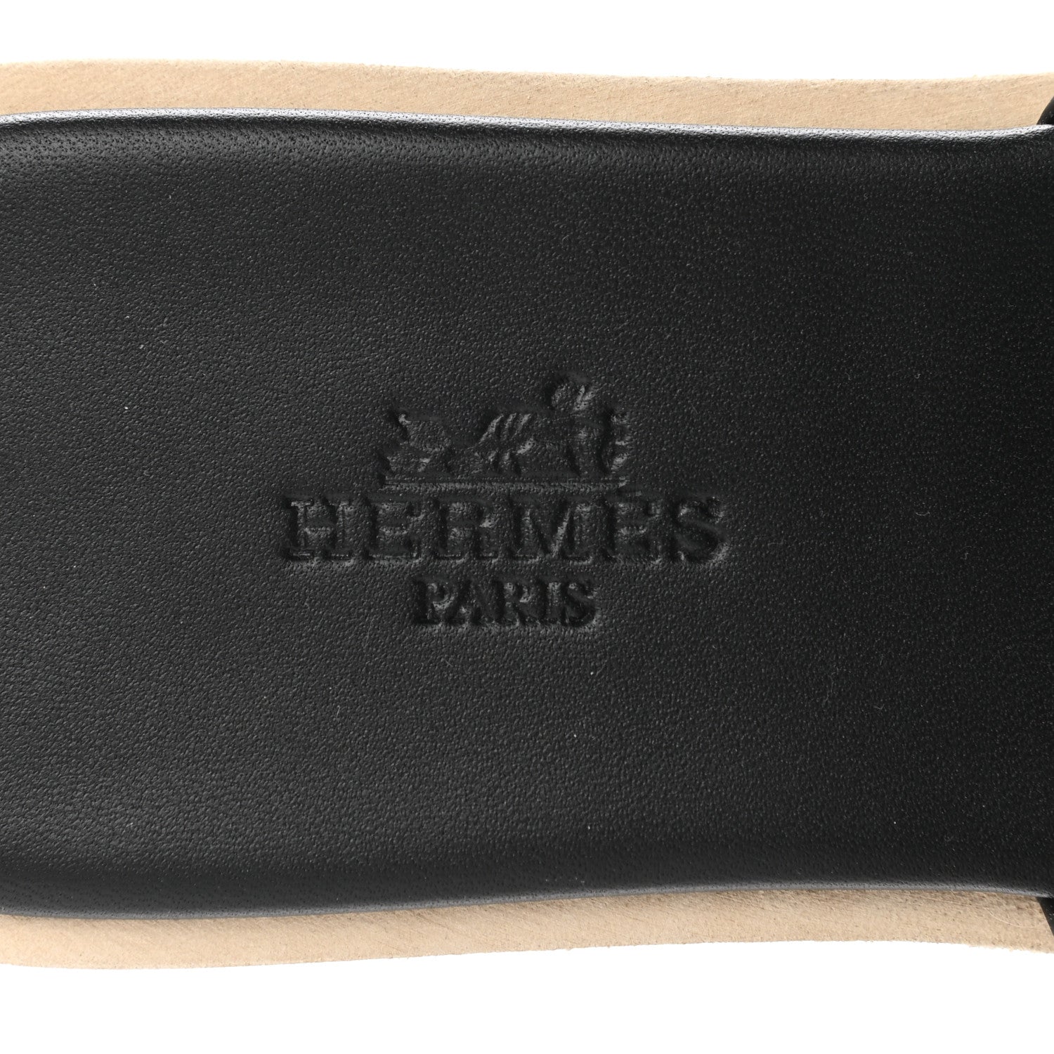 Hermes Calfskin Cork Eze 30 Sandals 36 Black 6 of 9