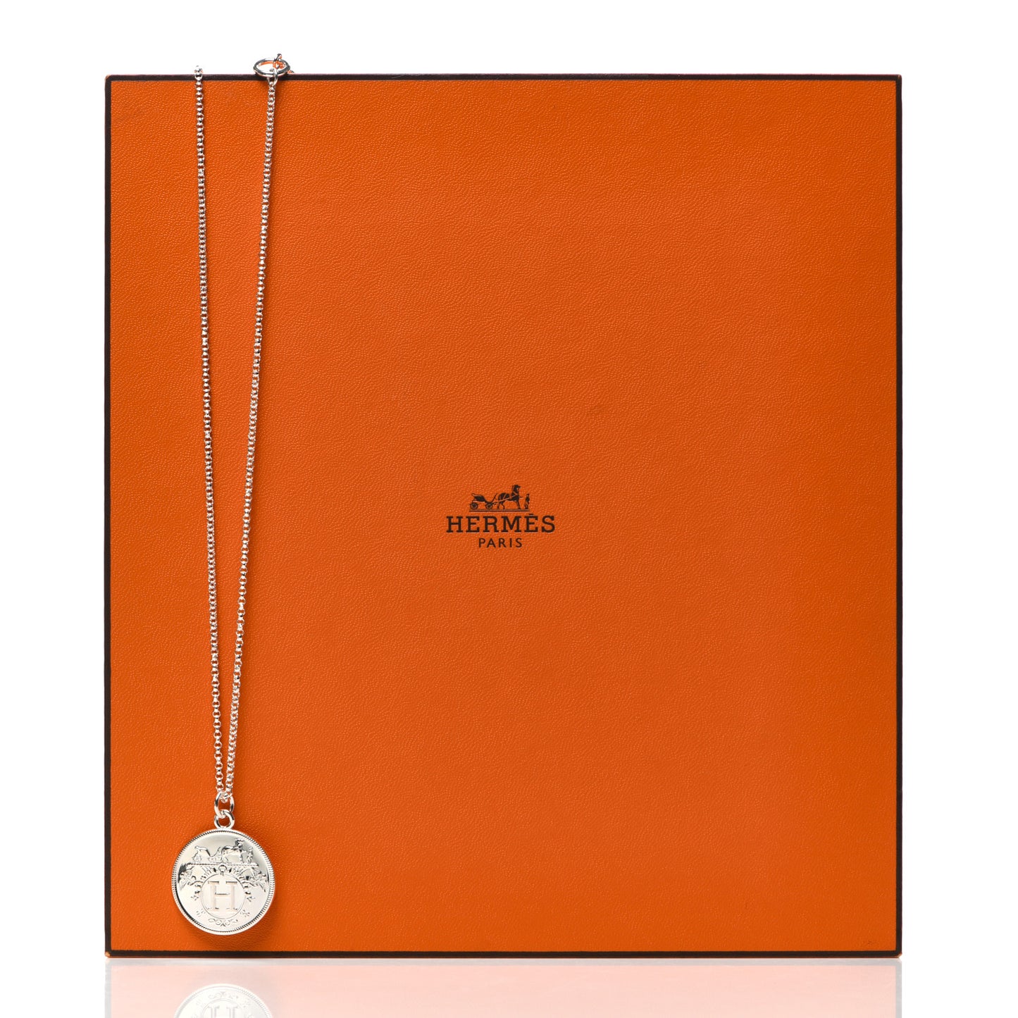 Sterling Silver 18K Rose Gold GM Ex-Libris Long Pendant Necklace