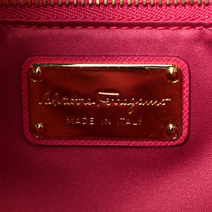 Salvatore Ferragamo Printed Calfskin Beky Tote Framboise 5 of 8