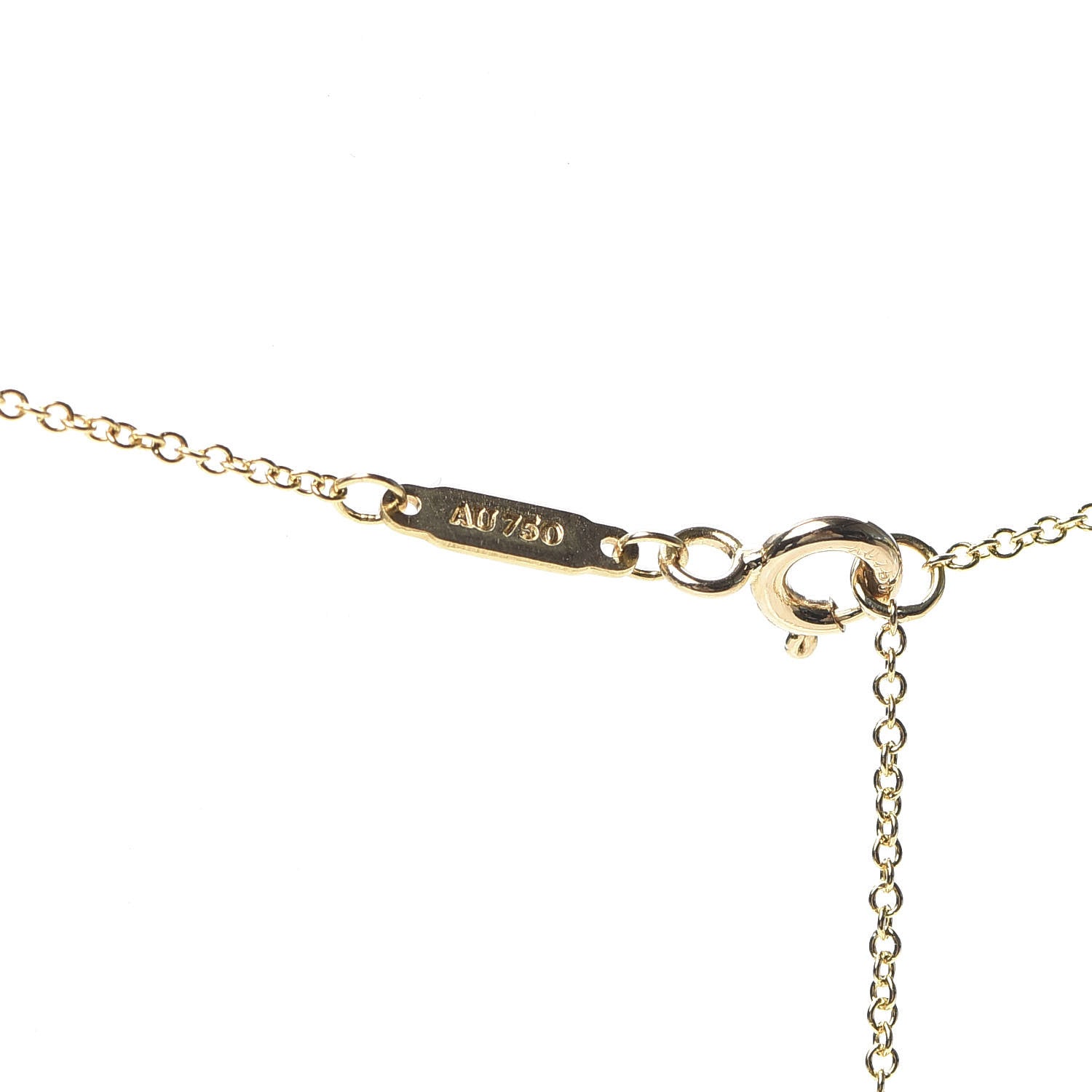 Tiffany 18K Yellow Gold Small T Smile Pendant Necklace 4 of 5