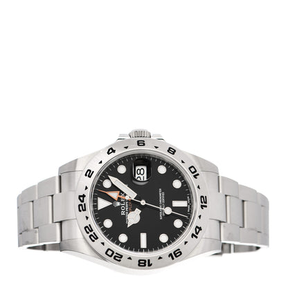 Rolex Stainless Steel 42mm Oyster Perpetual Date Explorer II Watch Black 216570 2 of 5