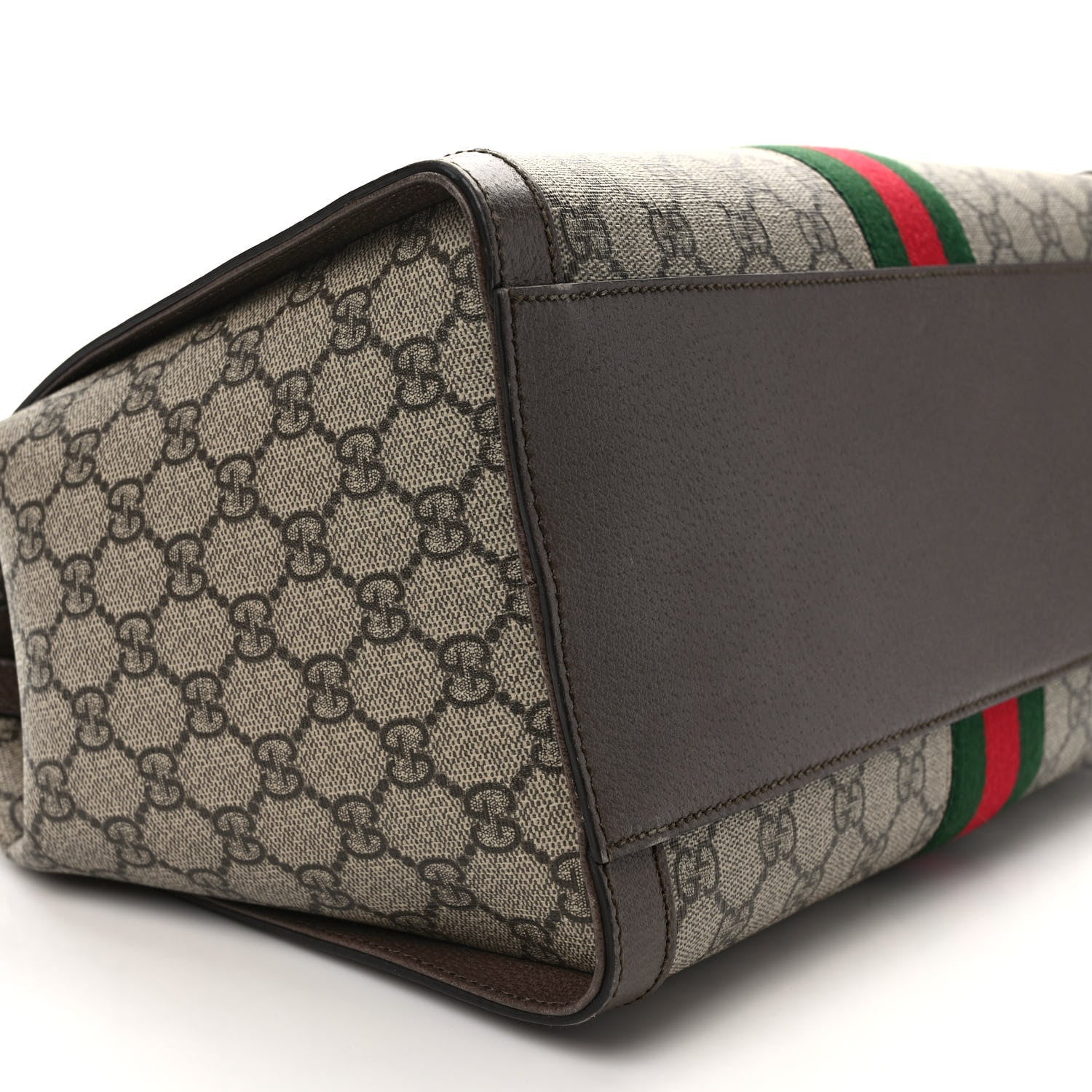 Gucci GG Supreme Monogram Web Medium Ophidia Tote Bag Brown 8 of 9
