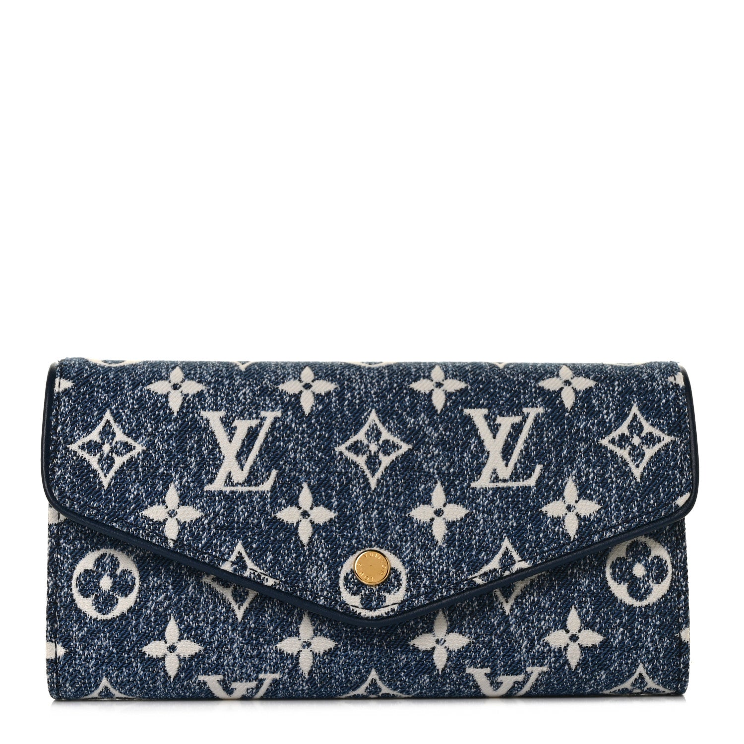Louis Vuitton Monogram Jacquard Denim Sarah Wallet Bleu 1 of 9