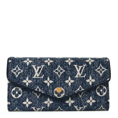 Louis Vuitton Monogram Jacquard Denim Sarah Wallet Bleu 1 of 9