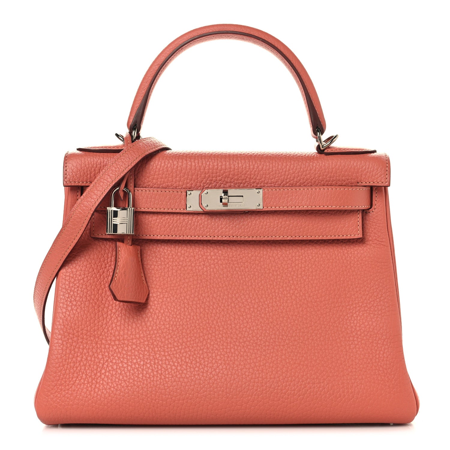 Hermes Taurillon Clemence Kelly Retourne 28  Rose Thé 1 of 13