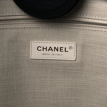 Chanel Mixed Fibers Large Deauville Tote Black 7 of 10