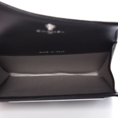 Chanel Lambskin Camellia Embossed Card Holder Wallet Black 5 of 11