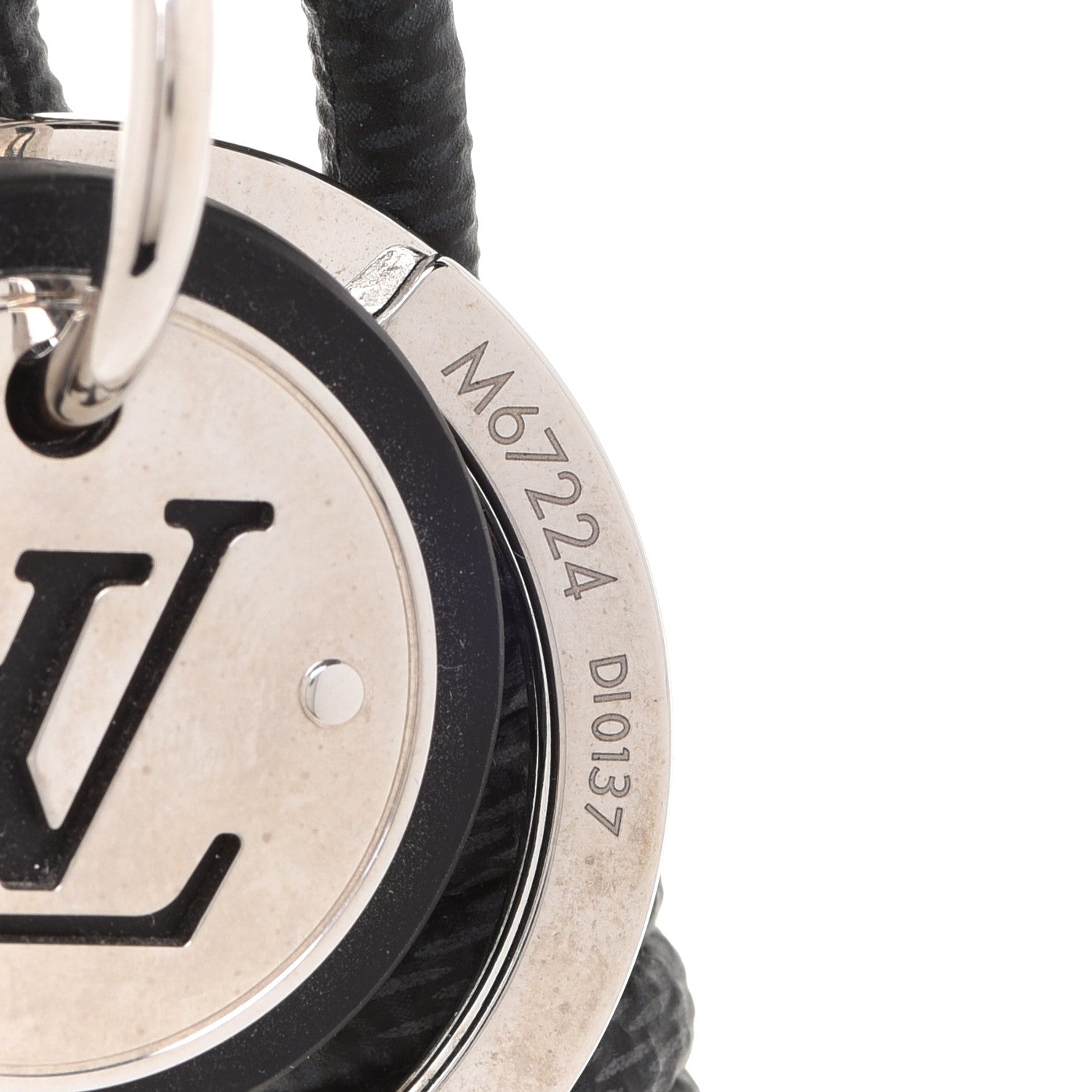 Louis Vuitton Palladium Damier Graphite Rope Bag Charm Key Holder 4 of 6