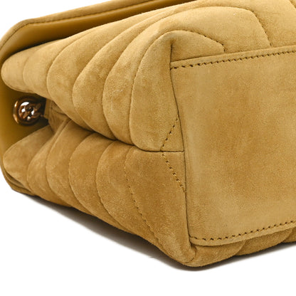 Saint Laurent Suede Y Quilted Monogram Small Loulou Shoulder Bag Chartreuse 9 of 10