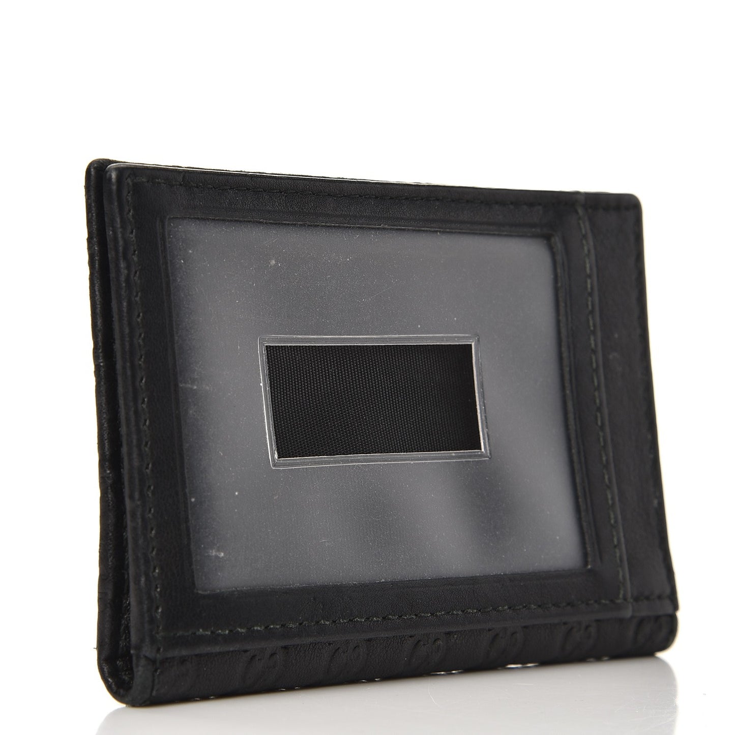 Microguccissima Bow Train Pass Case Black