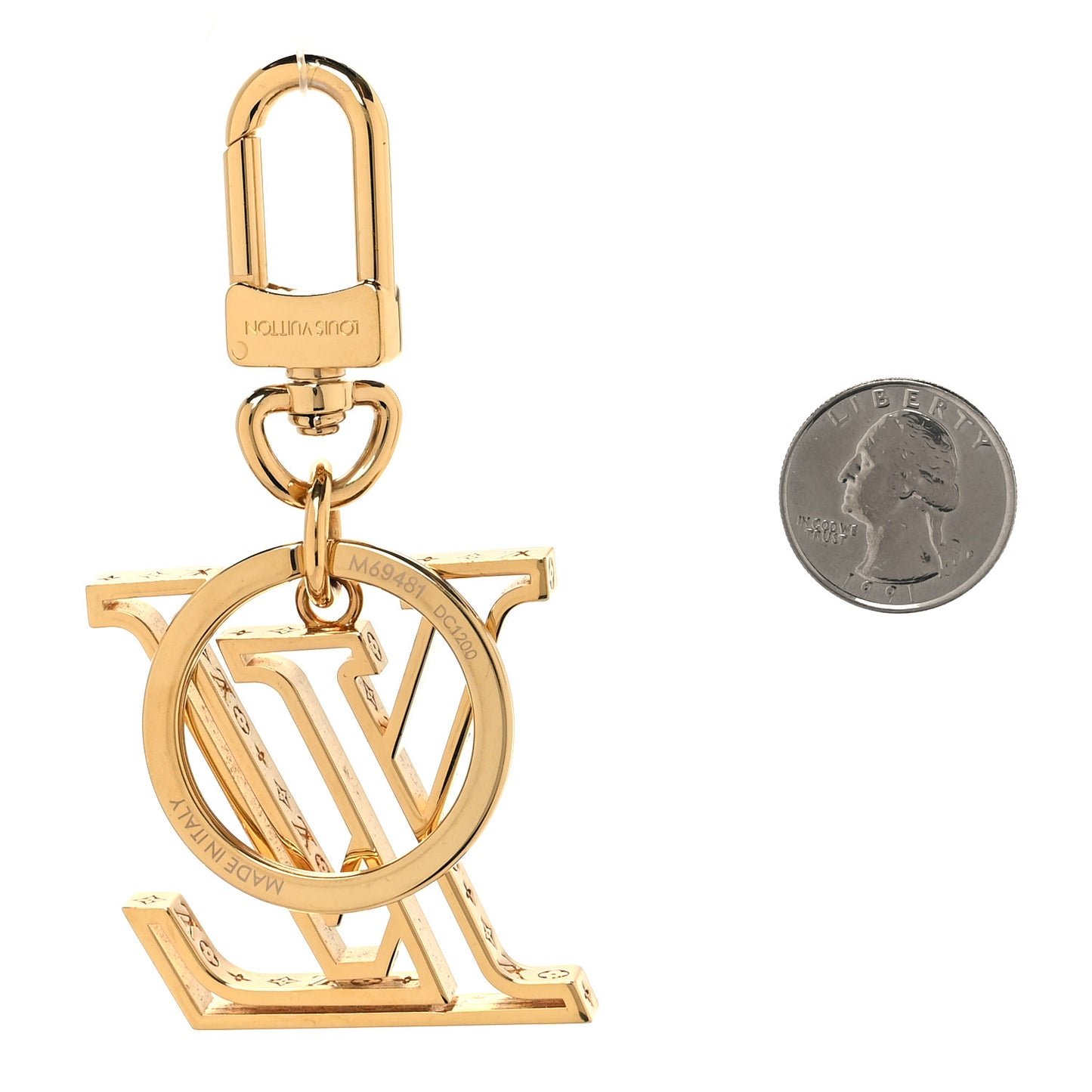 Millionaires Bag Charm Key Holder Gold